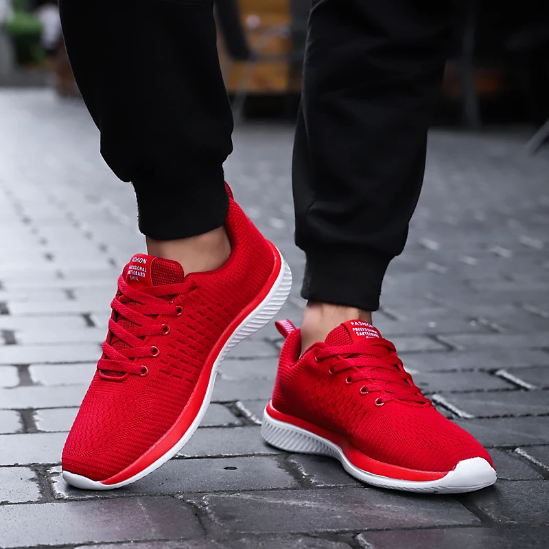 Sport Shoes Men Lightweight Running Sneakers Walking Casual Breathable Shoes Non-slip Comfortable lack Big Size 38-48 Hombre