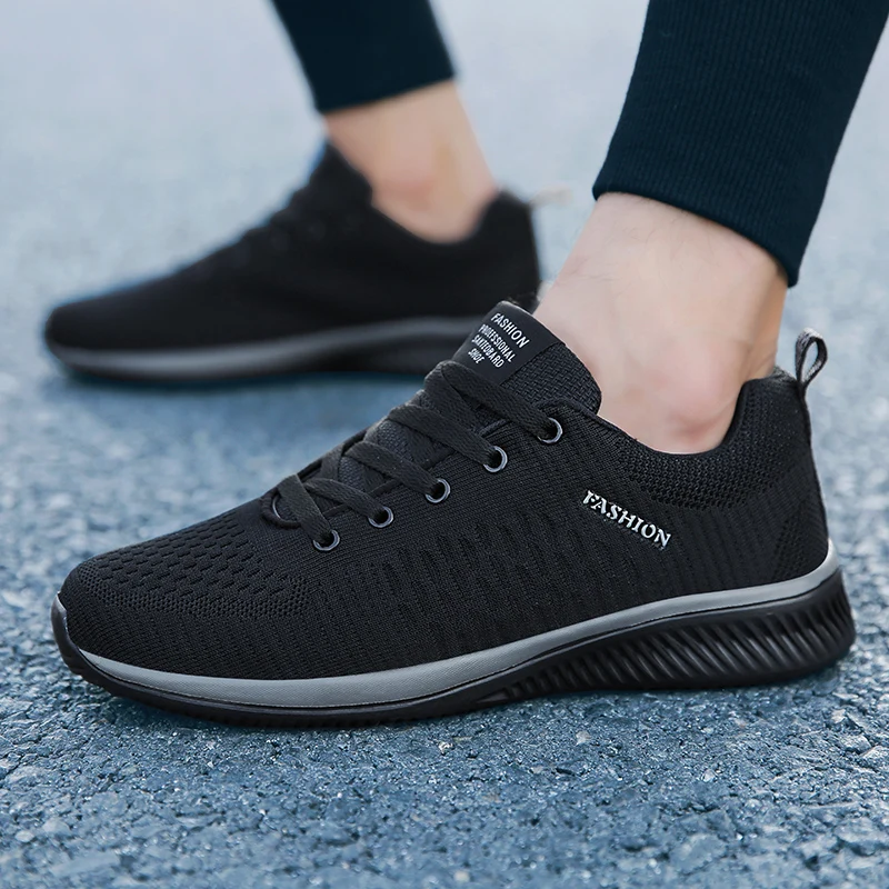 Sport Shoes Men Lightweight Running Sneakers Walking Casual Breathable Shoes Non-slip Comfortable lack Big Size 38-48 Hombre