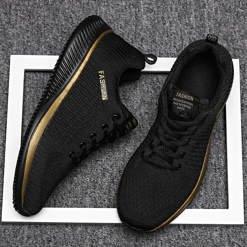 Sport Shoes Men Lightweight Running Sneakers Walking Casual Breathable Shoes Non-slip Comfortable lack Big Size 38-48 Hombre