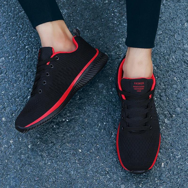 Sport Shoes Men Lightweight Running Sneakers Walking Casual Breathable Shoes Non-slip Comfortable lack Big Size 38-48 Hombre
