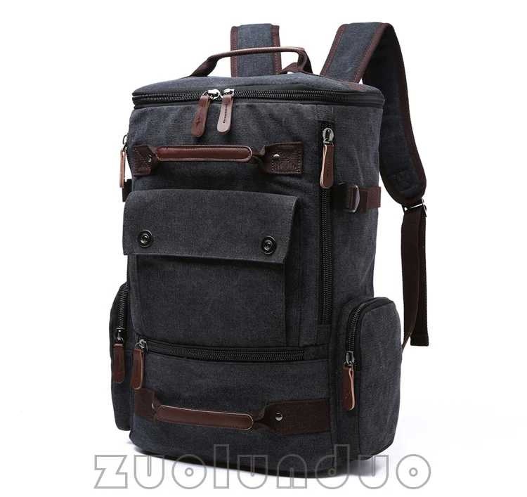 Men's Backpack Vintage Canvas Backpack School Bag Men's Travel Bags Large Capacity Backpack Laptop Backpack Bag Rucksack