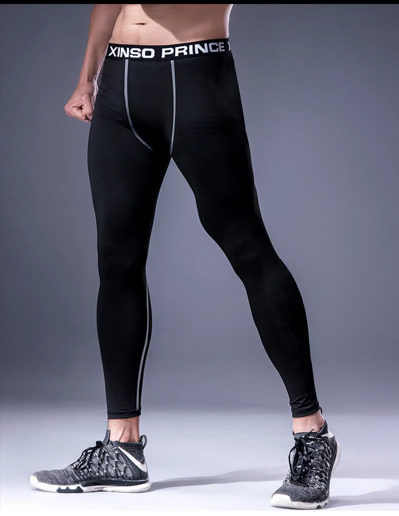 Mens Tight Gym Compression Pants Quick Dry Fit Sportswear Running Tights Men Legging Fitness Training Sexy Sport Gym Leggings