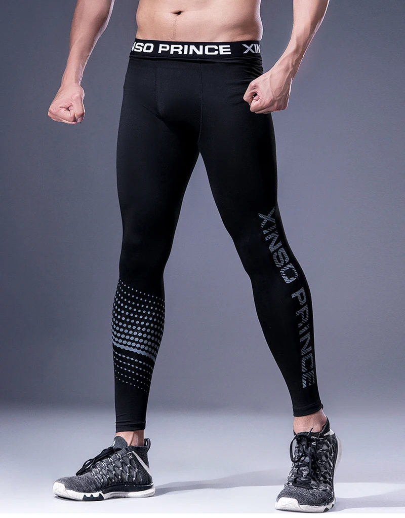 Mens Tight Gym Compression Pants Quick Dry Fit Sportswear Running Tights Men Legging Fitness Training Sexy Sport Gym Leggings