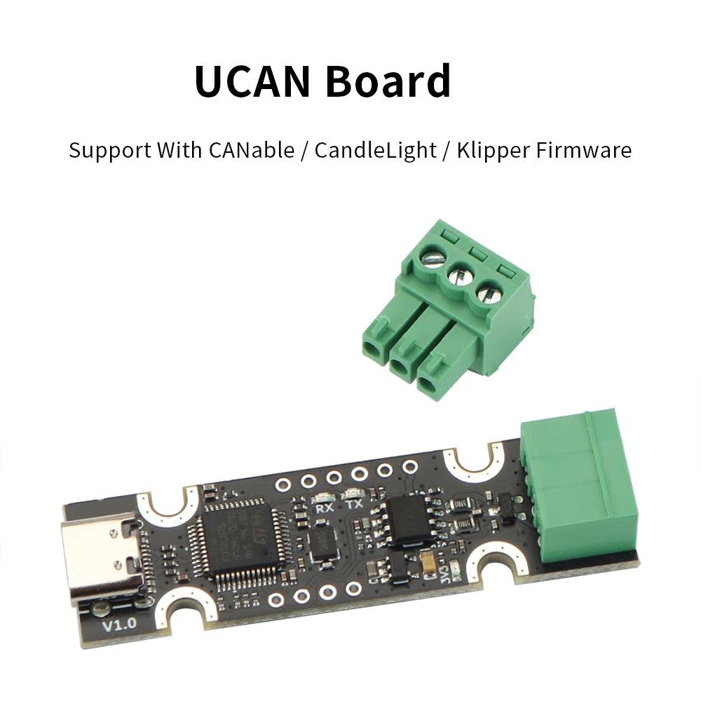 Toaiot UCAN Board Support with CAnable / CandleLight / Klipper Firmware Based on STM32F072 USB to CAN Adapter 3D Printer