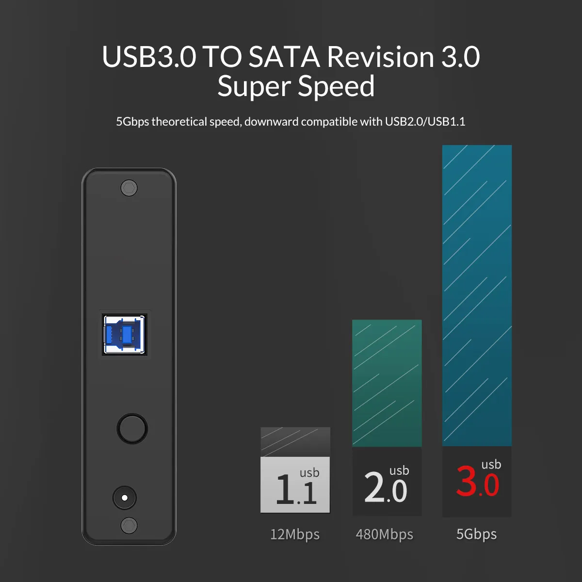 ORICO 3.5'' HDD Case SATA to USB 3.0 Adapter External Hard Drive Enclosure for 2.5" 3.5" SSD Disk HDD Case for PC