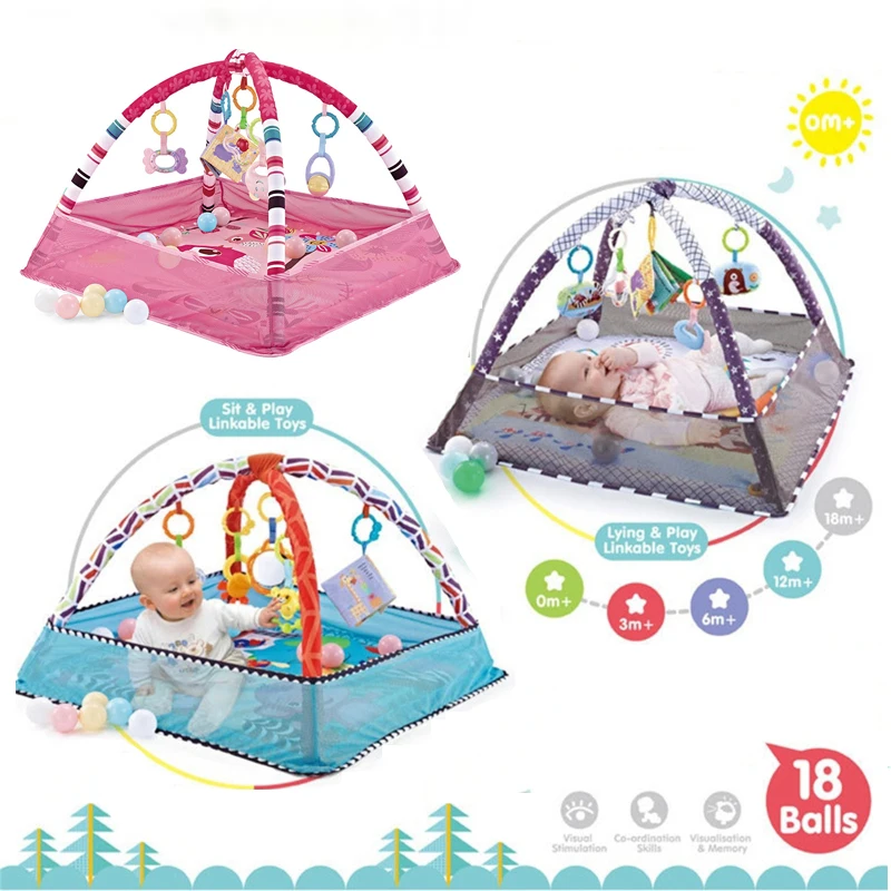 Baby Fitness Frame Crawling Game Blanket Multifunctional Educational Mat Fence Crawling Blanket Infant Rug Enlightenment Toys