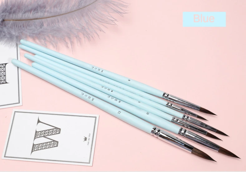 Watercolor brush black marten animal hair 6 pcs round pointed watercolor painting brush set adult beginner student hand-painted
