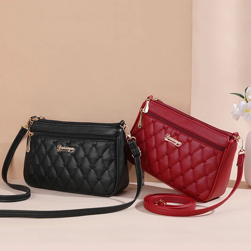 Embroidery Messenger Bags Women Leather Handbags Bags for Women Sac a Main Ladies hair ball Hand Bag