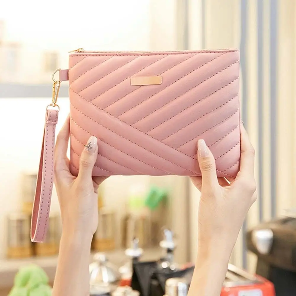 Stylish Women Wristlet Bag Women Leather Envelope Design Bag Shopping Traveling Portable Small Purse Clutch Wallet