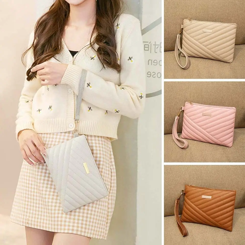 Stylish Women Wristlet Bag Women Leather Envelope Design Bag Shopping Traveling Portable Small Purse Clutch Wallet