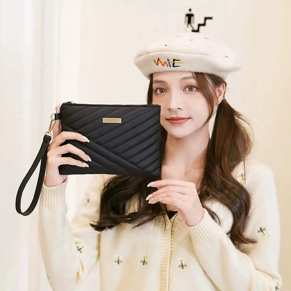 Stylish Women Wristlet Bag Women Leather Envelope Design Bag Shopping Traveling Portable Small Purse Clutch Wallet