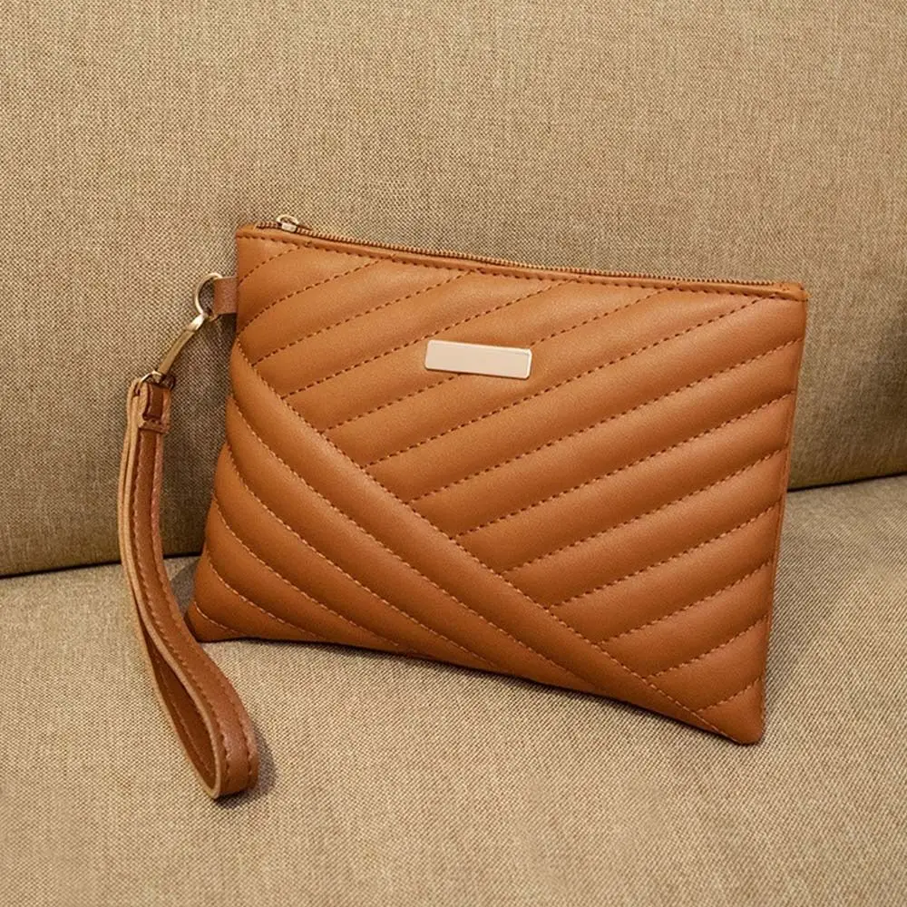 Stylish Women Wristlet Bag Women Leather Envelope Design Bag Shopping Traveling Portable Small Purse Clutch Wallet