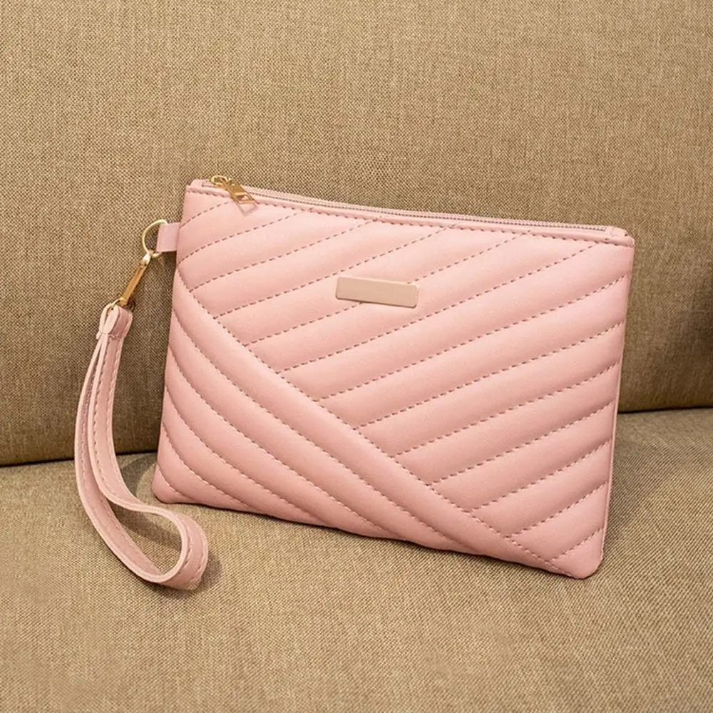 Stylish Women Wristlet Bag Women Leather Envelope Design Bag Shopping Traveling Portable Small Purse Clutch Wallet