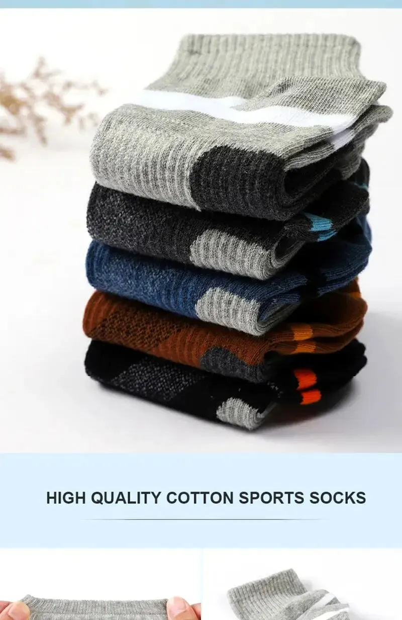 3/5/10/20 Pairs Lot Men's Socks Black Sports Socks Casual Run Autumn Winter High Quality Breathable Male Socks