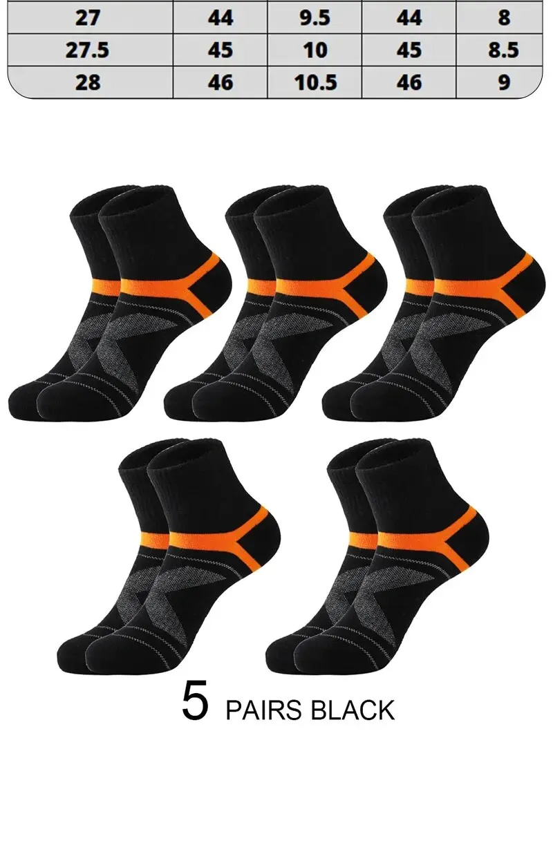 3/5/10/20 Pairs Lot Men's Socks Black Sports Socks Casual Run Autumn Winter High Quality Breathable Male Socks