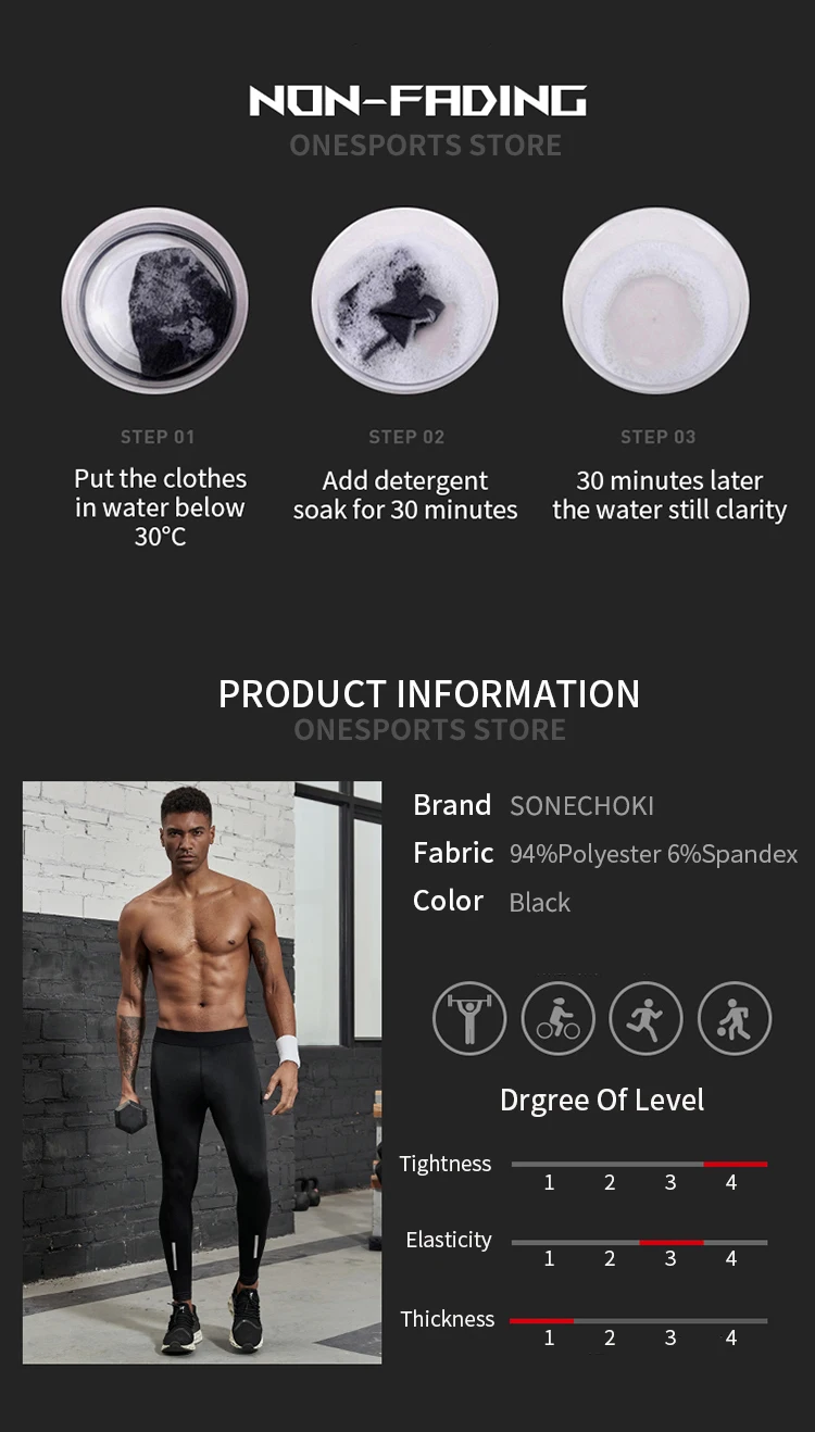 VANSYDICAL Compression Pants Men Running Tights with Reflective Striped Basketball Legging Workout Elastic Waist Trousers Men