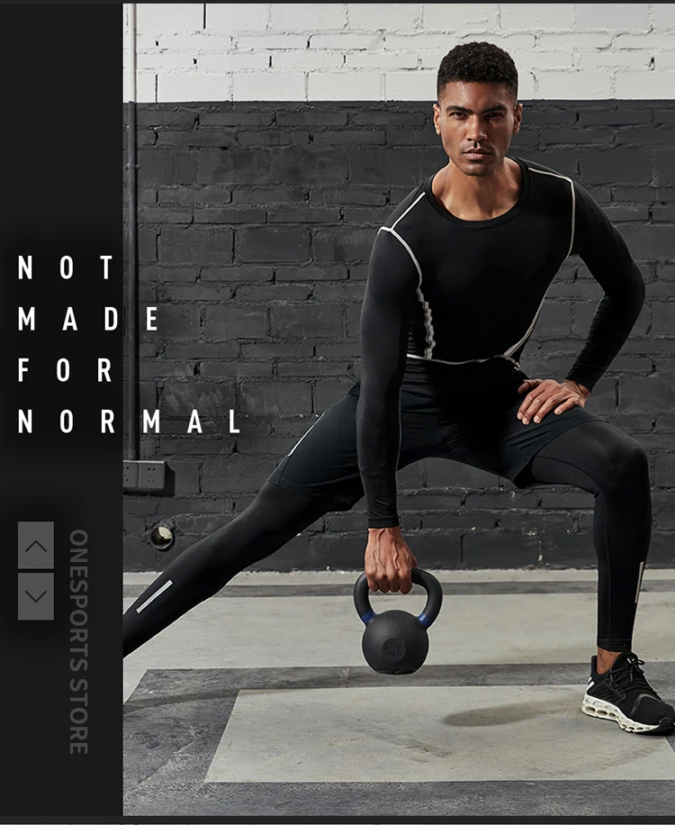 VANSYDICAL Compression Pants Men Running Tights with Reflective Striped Basketball Legging Workout Elastic Waist Trousers Men