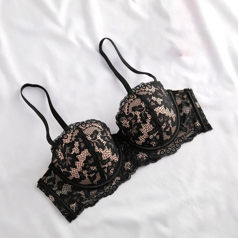 1PC Lace Sexy Bras For Women Breathable Underwear Gather Push Up Bra Lingerie Solid Color Seamless Bralette Women Lingerie