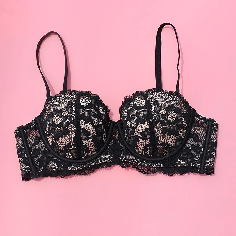 1PC Lace Sexy Bras For Women Breathable Underwear Gather Push Up Bra Lingerie Solid Color Seamless Bralette Women Lingerie
