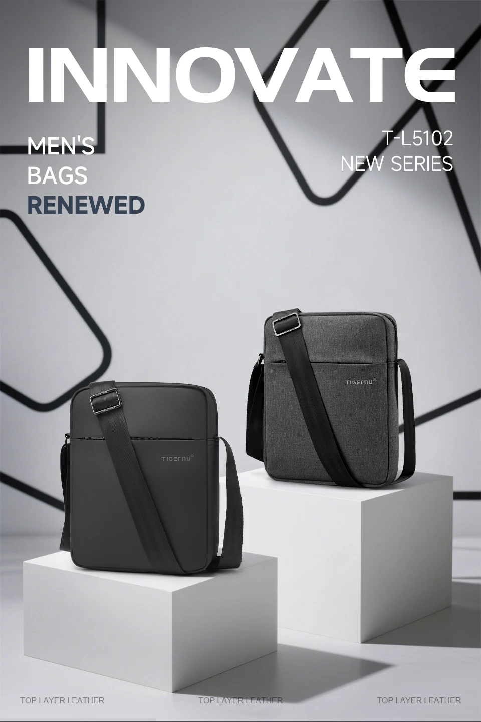 Tigernu New Men Messenger Bag High Quality Waterproof Shoulder Bag For Men Business Travel Crossbody Bag Male Mini Bag