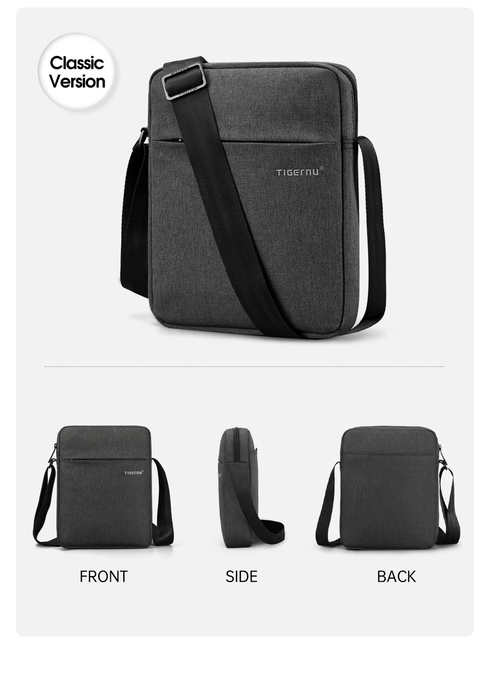 Tigernu New Men Messenger Bag High Quality Waterproof Shoulder Bag For Men Business Travel Crossbody Bag Male Mini Bag