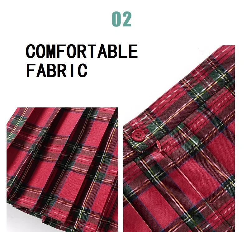Women Plaid Pleat Skirt With Necktie Bowtie XS- 5XL Harajuku Preppy Mini Japanese School Uniforms Girls Summer Jupe Kawaii Skirt
