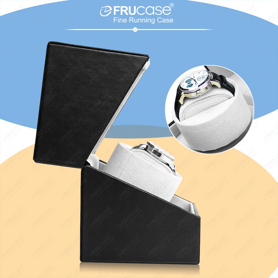 [2 Rotation Modes] FRUCASE PU Watch Winder for Automatic Watches Watch Box 1-0 / 2-0