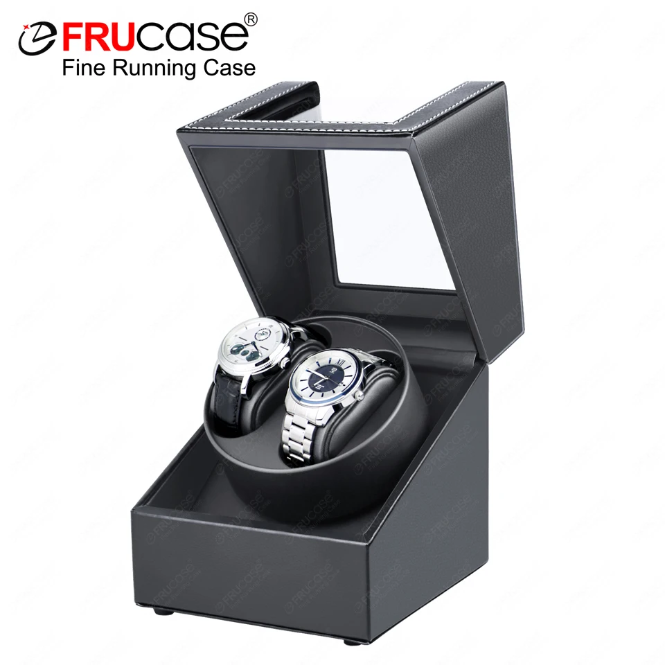 [2 Rotation Modes] FRUCASE PU Watch Winder for Automatic Watches Watch Box 1-0 / 2-0