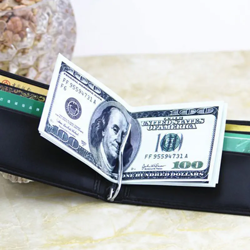 RFID Men's Leather Slim Bifold Money Clip Wallet Front Pocket Credit Card Holder