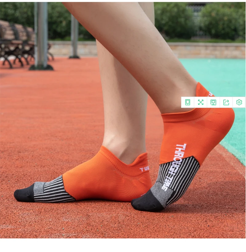 5 Pairs/Lot Spring Summer Men's Sports Running Socks Protective Ankle Socks Thin Breathable Deodorant Fitness Short Socks 38-44