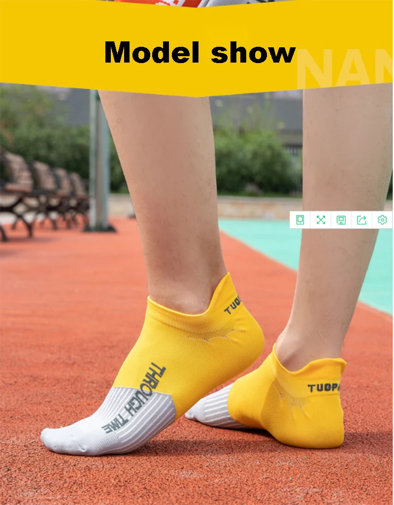 5 Pairs/Lot Spring Summer Men's Sports Running Socks Protective Ankle Socks Thin Breathable Deodorant Fitness Short Socks 38-44