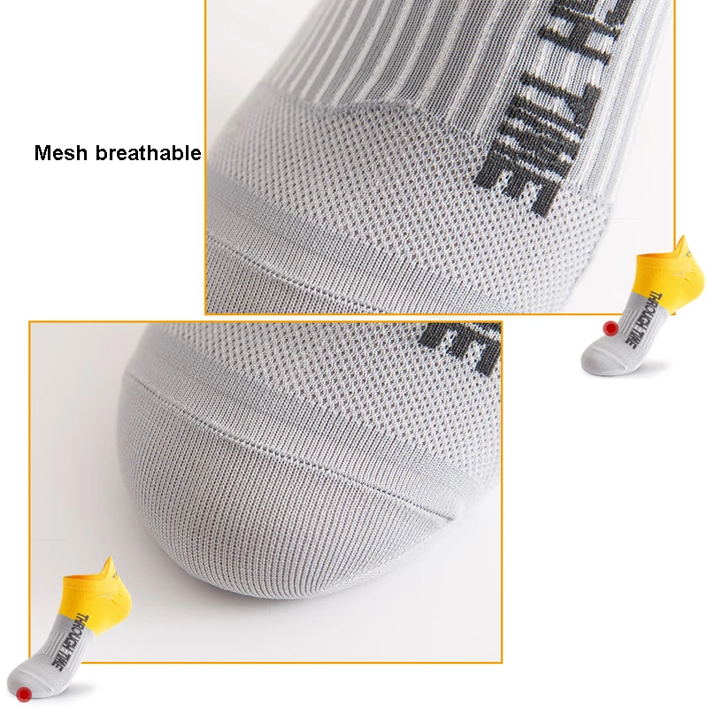 5 Pairs/Lot Spring Summer Men's Sports Running Socks Protective Ankle Socks Thin Breathable Deodorant Fitness Short Socks 38-44
