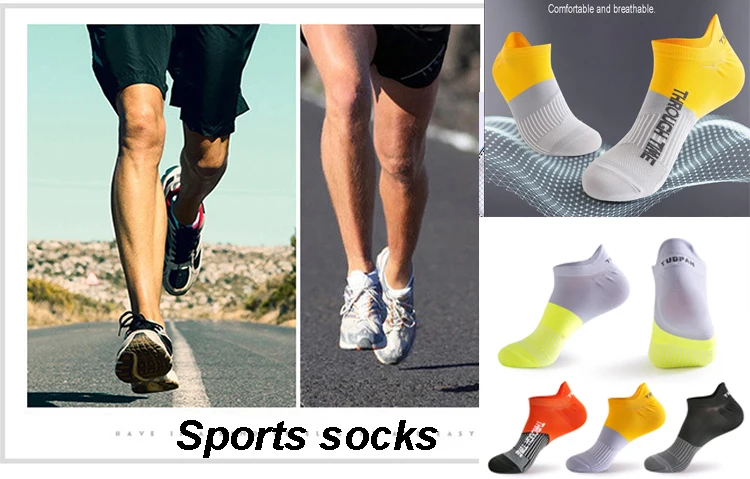 5 Pairs/Lot Spring Summer Men's Sports Running Socks Protective Ankle Socks Thin Breathable Deodorant Fitness Short Socks 38-44