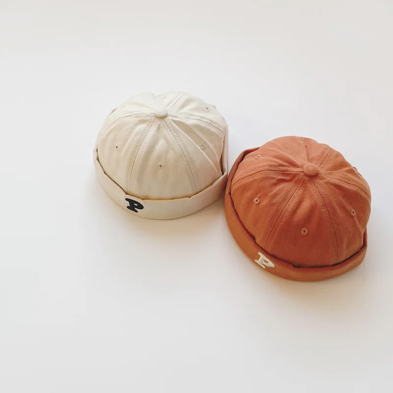 Baby Dome Melon Skullies Beanie Cap Children Soild Color Brimless Landlord Hat Kids Skullcap Korean Fashion Boy Girl Bonnet 아기모자