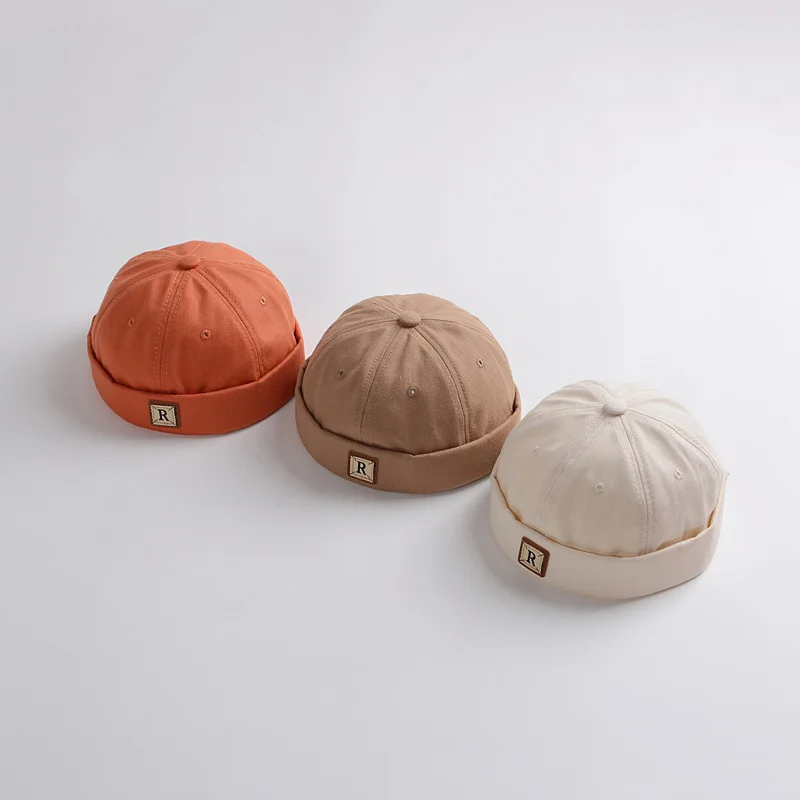 Baby Dome Melon Skullies Beanie Cap Children Soild Color Brimless Landlord Hat Kids Skullcap Korean Fashion Boy Girl Bonnet 아기모자