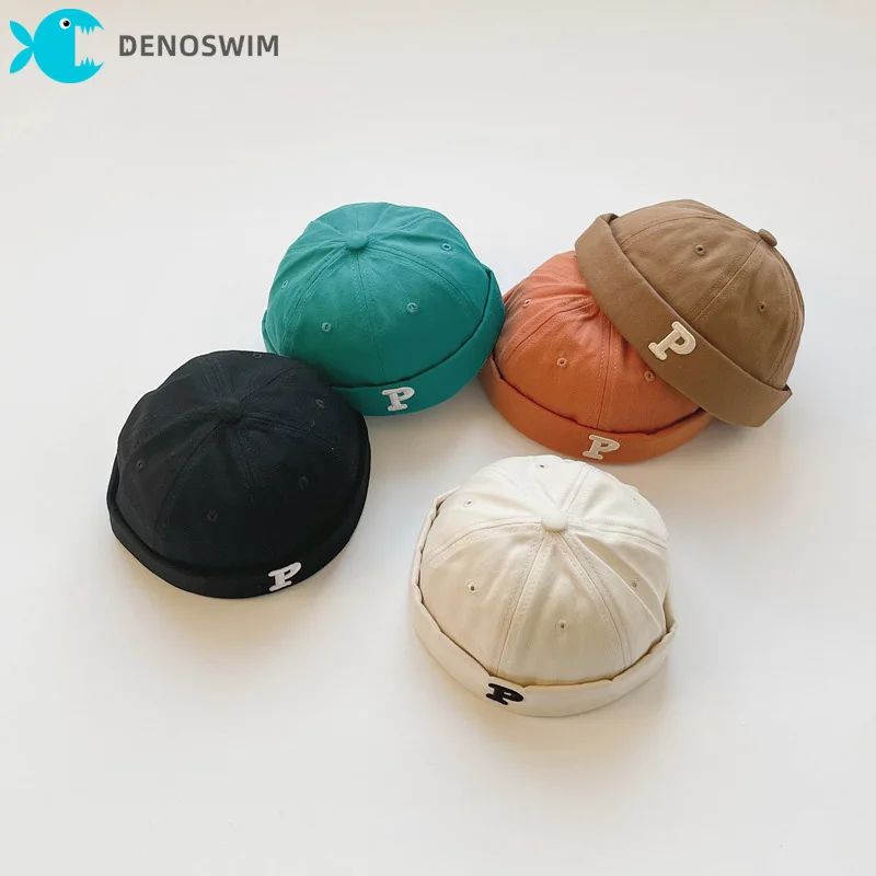 Baby Dome Melon Skullies Beanie Cap Children Soild Color Brimless Landlord Hat Kids Skullcap Korean Fashion Boy Girl Bonnet 아기모자