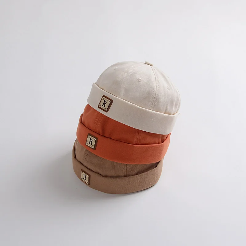 Baby Dome Melon Skullies Beanie Cap Children Soild Color Brimless Landlord Hat Kids Skullcap Korean Fashion Boy Girl Bonnet 아기모자