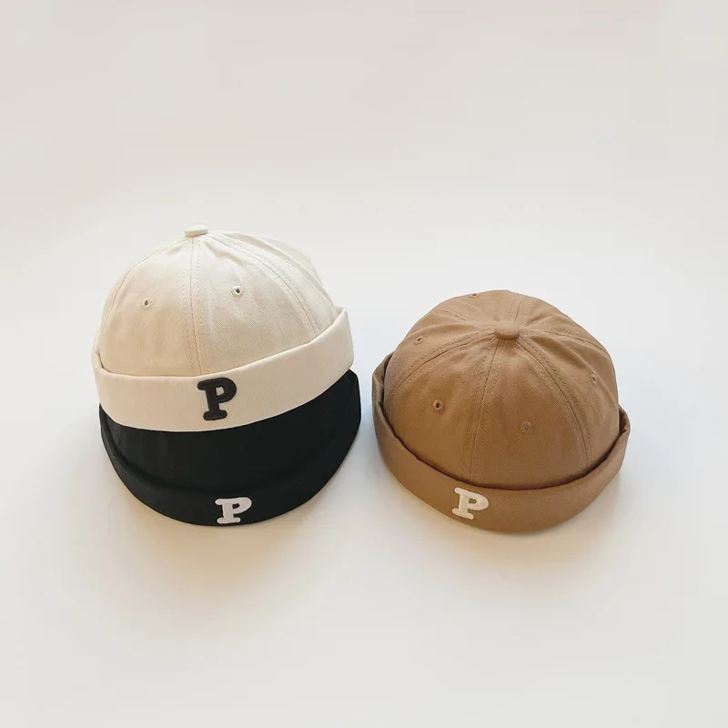 Baby Dome Melon Skullies Beanie Cap Children Soild Color Brimless Landlord Hat Kids Skullcap Korean Fashion Boy Girl Bonnet 아기모자