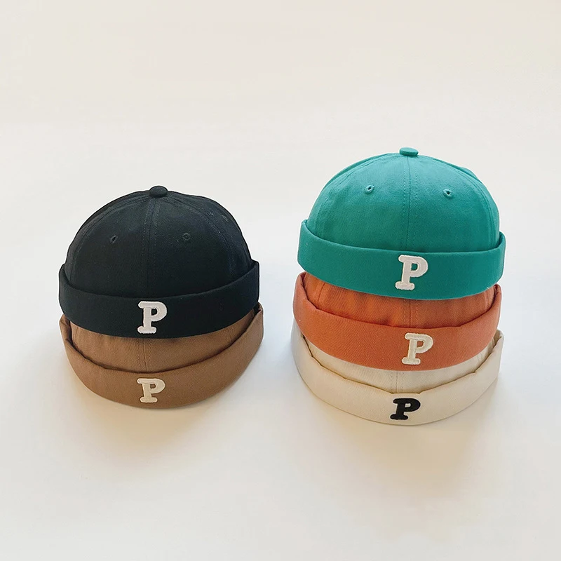 Baby Dome Melon Skullies Beanie Cap Children Soild Color Brimless Landlord Hat Kids Skullcap Korean Fashion Boy Girl Bonnet 아기모자