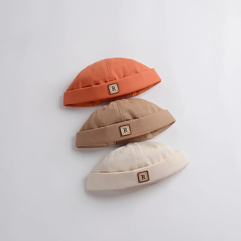 Baby Dome Melon Skullies Beanie Cap Children Soild Color Brimless Landlord Hat Kids Skullcap Korean Fashion Boy Girl Bonnet 아기모자