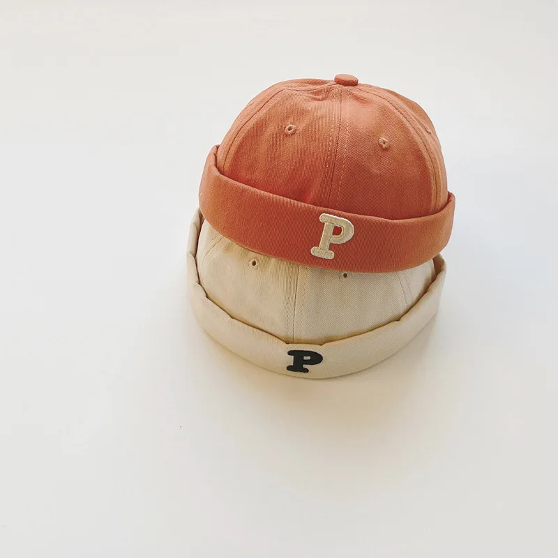 Baby Dome Melon Skullies Beanie Cap Children Soild Color Brimless Landlord Hat Kids Skullcap Korean Fashion Boy Girl Bonnet 아기모자