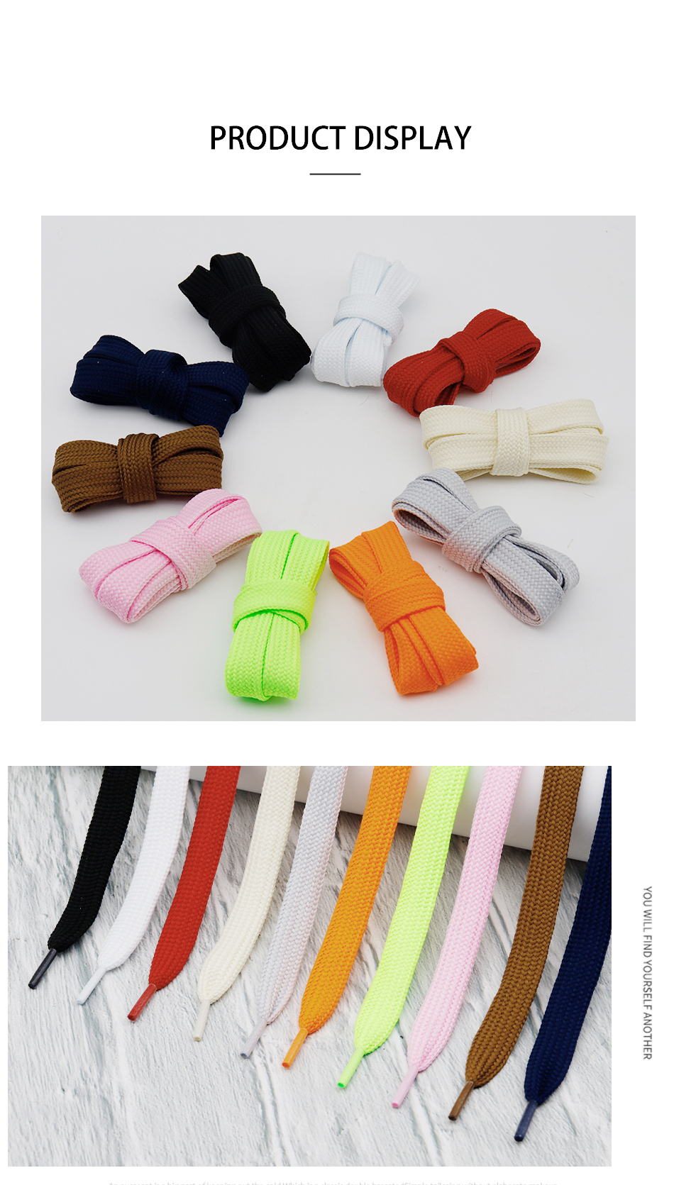 Coolstring 18mm Double Layer Polyester Fat Flat Shoelaces Cord Solid Color Wide Tape for Adults Kids Canvas Boots Premium Laces