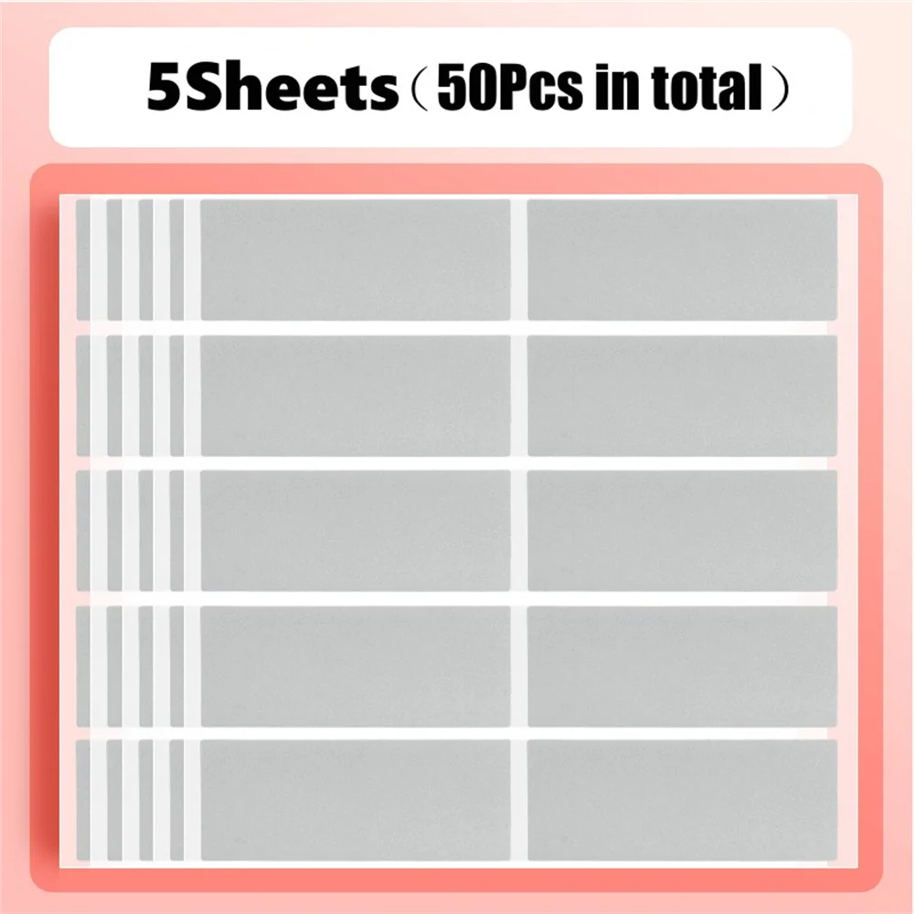 50pcs Reward Scratch Card Film Coated Stickers Scratch Off Labels Diy 'S Redemption Vouchers Scratched Stripe Card Film
