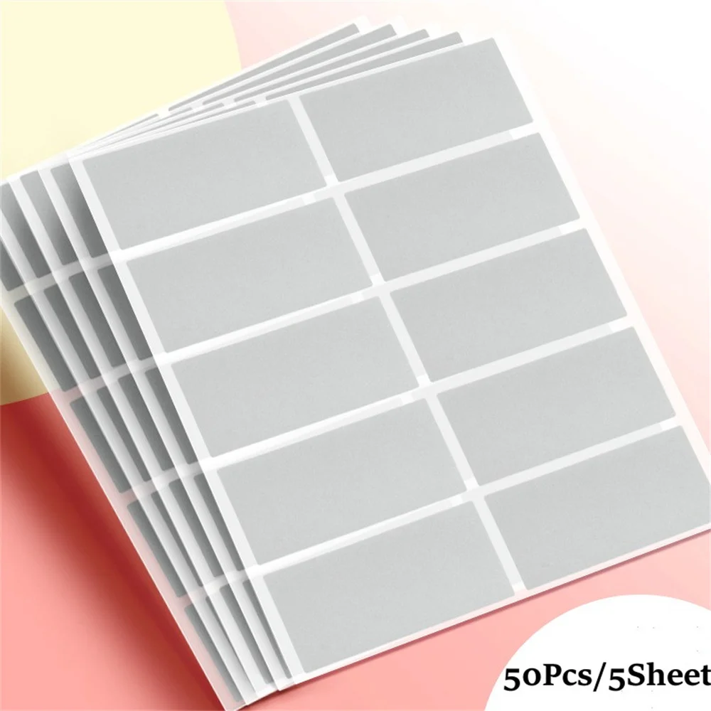 50pcs Reward Scratch Card Film Coated Stickers Scratch Off Labels Diy 'S Redemption Vouchers Scratched Stripe Card Film