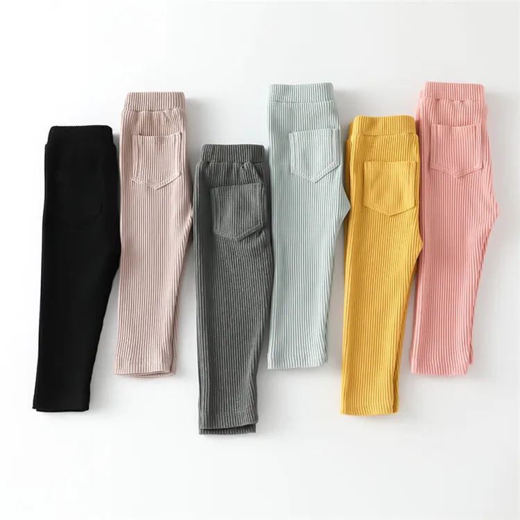 Baby Girls Leggings Cotton Big PP Pants Spring Autumn Kids Girls Pants Fashion Solid Long Trousers Children's Pants 2024 New