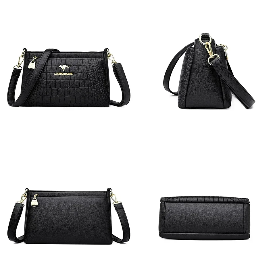 Women Embroidery Tote Bag High Quality Leather Ladies Handbags 2024 Women Shoulder Bag Small Crossbody Bags For Women Sac a Main