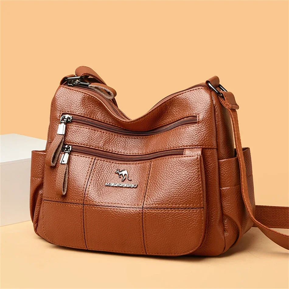 Women Embroidery Tote Bag High Quality Leather Ladies Handbags 2024 Women Shoulder Bag Small Crossbody Bags For Women Sac a Main