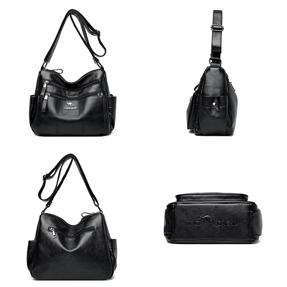 Women Embroidery Tote Bag High Quality Leather Ladies Handbags 2024 Women Shoulder Bag Small Crossbody Bags For Women Sac a Main