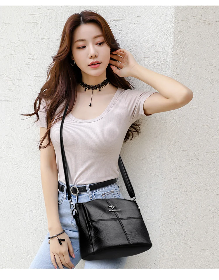 Women Embroidery Tote Bag High Quality Leather Ladies Handbags 2024 Women Shoulder Bag Small Crossbody Bags For Women Sac a Main
