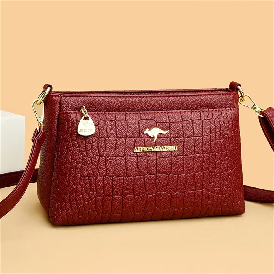 Women Embroidery Tote Bag High Quality Leather Ladies Handbags 2024 Women Shoulder Bag Small Crossbody Bags For Women Sac a Main